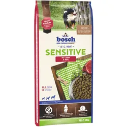 bosch Tiernahrung Sensitive, Adult, Lamm, Kartoffel, Reis, 15 kg, Gluten-frei