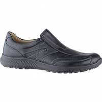 Jomos Herren Leder Slipper schwarz,