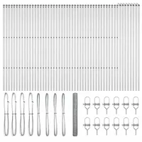vidaXL Zaunpfosten 100 x 140 cm Silber/Stahl
