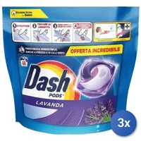 3x Bundle Dash Waschmaschine Ecodosi 44 Stück Lavendel Made In Italy