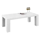 Dynamic24 Couchtisch 120x60 hochglanz Beistelltisch Sofatisch Wohnzimmertisch Tisch weiß