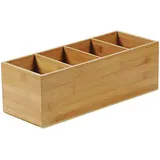 KESPER 70850 Besteckkasten 4-fach aus FSC-zertifiziertem Bambus/Besteckhalter/Box