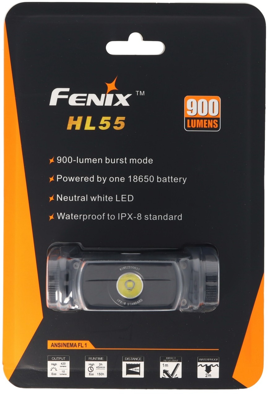Fenix HL55 LED Stirnlampe mit bis zu 900 Lumen Helligkeit