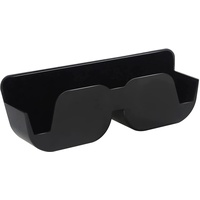 Schwarz Auto Brillenablage,Brillenetui Auto Sonnenbrillen,KFZ Sonnenbrillen Aufbewahrung Halterung selbstklebend mit Filzpolsterung für Brillen im Auto Brillenetui Ablagebox (162 mm x 55 mm x 35 mm)