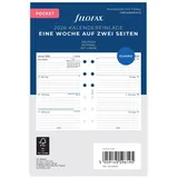 Filofax Kalender Pocket 1 Woche auf 2 Seiten vertikal (deutsch)2026