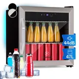Klarstein - Kühlschrank, Getränkekühlschrank Mit Glastür, Minikühlschrank Lautlos Mit 2 Ablagen & App-steuerung, Outdoor Kühlschrank, Kleiner Kühlschrank Für Zimmer, Minibar 0-13°c, Bierkühlsc