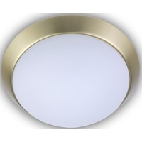 Niermann Standby Deckenleuchte »Opal matt, Dekorring Messing 40 cm«, 2 flammig-flammig, weiß