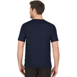 TRIGEMA T-Shirt "TRIGEMA T-Shirt mit Knopfleiste DELUXE Baumwolle", Herren, Gr. 4XL, blau (navy), Single Jersey, 100% Baumwolle, normal, ohne Ausschnitt, Shirts T-Shirt