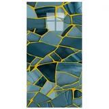 Agger Fliesenaufkleber 10 Stück Klebefliesen Küche Marmor 60x30cm, Küchen Fliesenaufkleber, Wandpaneele Selbstklebend für Küchenrückwand Bad grün