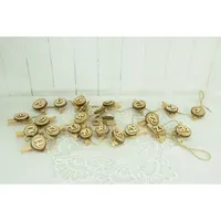 Adventskalenderzahlen Holz 1 - 24, Advents-Kalender-Zahlen mit Holzklammern