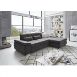 die planbar Eckcouch Polyester L-Form 3-Sitzer Schwarz