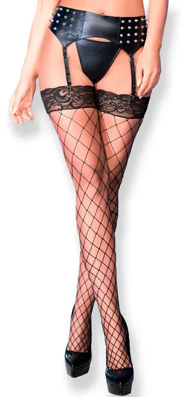 CHILIROSE  CR 4609 Netzstrümpfe Schwarz S/L