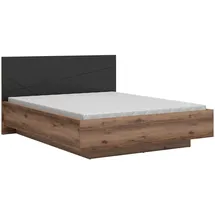 Livetastic Bett Forn 160 x 200 cm Schwarz/Eiche