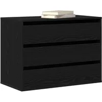 vidaXL Eckkommode 80 x 41 x 58 cm Schwarz