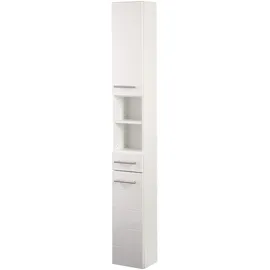 WELLTIME Porto Hochschrank 25 x 180 cm Weiß MDF