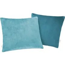 s.Oliver double soft Kissen 50 x 50 cm Dunkelpetrol