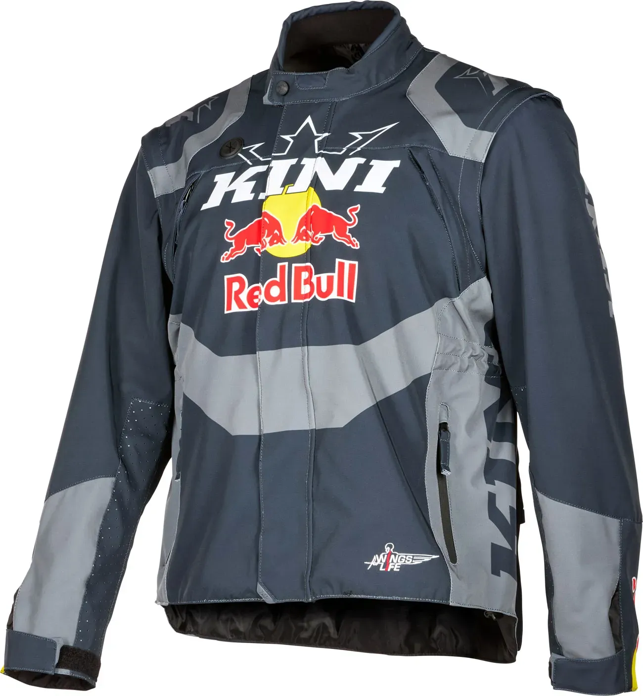 Kini Red Bull 1.0 EXC, veste en textile - Bleu Foncé/Gris - L