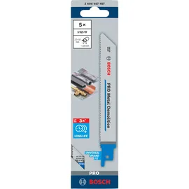 Bosch Säbelsägeblatt S 925 VF, Heavy for Metal, 5 Stück
