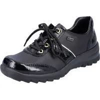 Rieker Damen Halbschuhe 35972-36, 35972-37, 35972-38, 35972-39, 35972-40, 35972-41, 35972-42 RIE-L7120 black/schwarz/hellgold 39 - Schwarz - 39