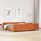 vidaXL Massivholzbett 180 x 200 cm Braun