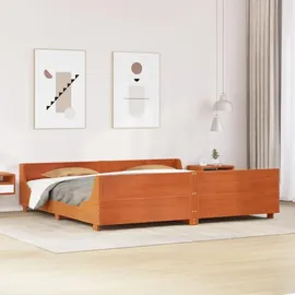 vidaXL Massivholzbett 180 x 200 cm Braun
