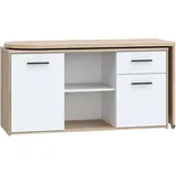 Forte Schreibtisch Aliklia Holzoptik Braun Eiche
