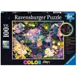 RAVENSBURGER 13293 Kinderpuzzle Leuchtende Waldfeen 100 Teile Leuchtet im Dunkeln