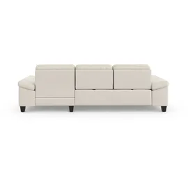 sit&more Ecksofa SIT & MORE "Westham L-Form", beige (creme), B:275cm H:88cm T:172cm, 90% Polyester 10% Polyamid, Sofas, Ecksofa, Recamiere, mit oder ohne Bettfunktion, Bettkasten, Füße wengefarben