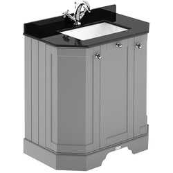 Waschtischunterschrank mit schwarzer Marmorplatte 77cm & Waschbecken - Farbe wählbar - Old London Hudson Reed
