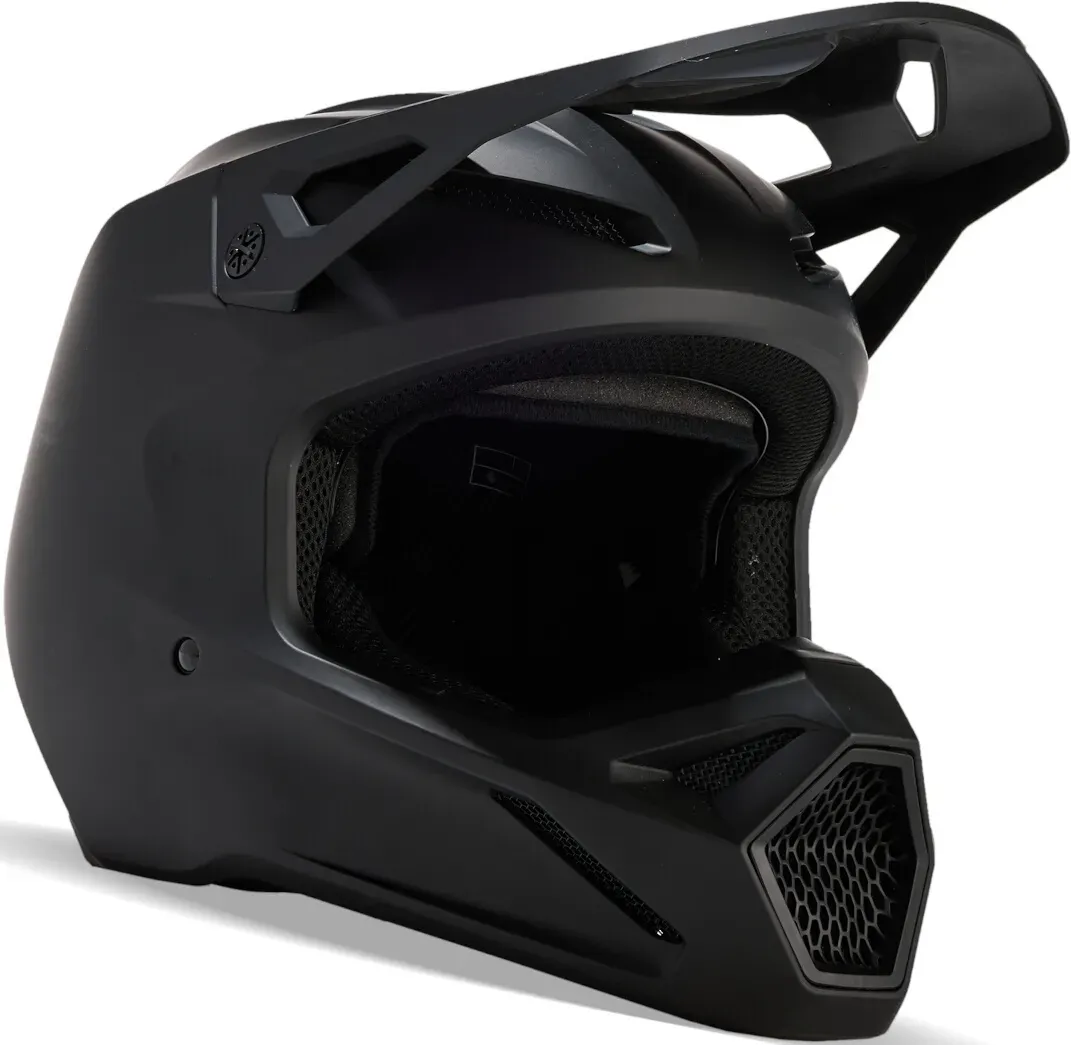 FOX V1 Matte Black 2023 Jeugd Motorcross helm, zwart, L