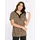 Classic Basics Longshirt CLASSIC BASICS "Longshirt", Damen, Gr. 38, cognac, schwarz, bedruckt, 100% Baumwolle, gemustert, mehrfarbig, Rundhals, Shirts Longshirt