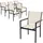 ML-Design Gartenstuhl 56 x 85,5 x 53 cm beige 6 St.
