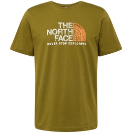 The North Face T-Shirt 'RUST 2' - Dunkelgrün,Orange,Weiß - XL