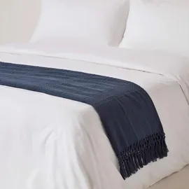 Homescapes Kashi Kuscheldecke 150 x 200 cm Blau