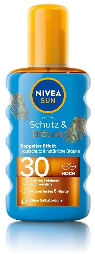 NIVEA NIVEA SUN Sun Schutz & Bräune Öl LSF 30 Sonnenschutz 200 ml