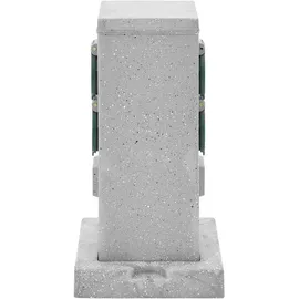 vidaXL Gartensteckdose 4-fach Grau