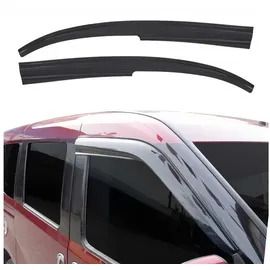 Omac Lüftungsgitter 2x Windabweiser für Mercedes Citan 2012-2021 Acryl Dunkel (2 St), Aerodynamisch, Einfache Montage, Waschstraßenfest schwarz