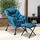 Costway Relaxsessel Polyester 150 x 93 x 80 cm Blau mit Hocker