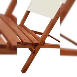 Erst-Holz Wikingerstuhl-Set Lagerfeuerstuhl Anglerstuhl Strandstuhl Partystuhl Stofffarbe weiß V-10-361