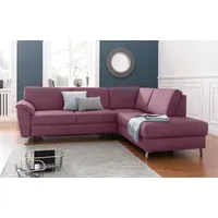 sit&more Ecksofa Texel L-Form, mit Federkern, wahlweise mit Bettfunktion und Bettkasten lila
