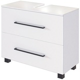Lomadox - Waschbecken Unterschrank MANLY-03 weiß b/h/t: 70/58/35 cm