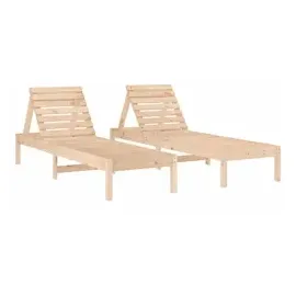vidaXL Sonnenliegen 2 Stk. 199,5x60x74 cm Massivholz Kiefer