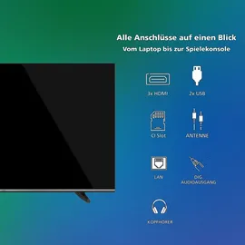 JVC Fernseher 50 Zoll Smart TV VIDAA LT-50VD3555-4K Fernseher UHD, HDR Dolby Vision und Triple-Tuner