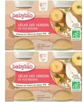 Babybio DÉLICE DES VERGERS DE NOS RÉGIONS dès 4 mois Purée 2x260 g