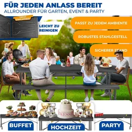 Kesser Buffettisch 183 x 76 cm anthrazit klappbar