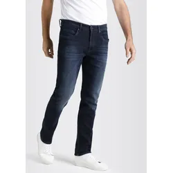 Straight-Jeans MAC "Arne Pipe", Herren, Gr. 32, Länge 32, blau (blau, schwarz), Denim/Jeans, Obermaterial: 90% Baumwolle, 8% Elastomultiester, 2% Elasthan, casual, Jeans