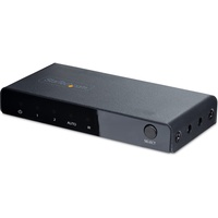 Startech 2-Port 8K HDMI Switch, HDMI 2.1 Switch 4K 120Hz/8K 60Hz UHD, HDR10+, HDMI Switch 2 In 1 Out, Automatische Umschaltung, HDMI Umschalter mit Netzteil & Fernbedienung (2PORT-HDMI-SWITCH-8K)