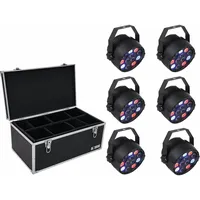 Eurolite Set 6x LED PARty Spot + Case TDV-1,