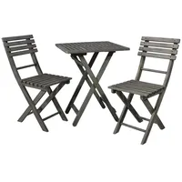 Akazienholz Balkonset grey washed