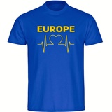 multifanshop multifanshop® Kinder T-Shirt - Europe - Herzschlag - Druck gelb